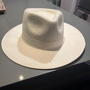Cream Fedora style hat